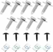 EMagTech Kit Clips Fixation Capot Moteur Audi TT MK2 - 9 Boulons + 5 Vis + 5 Joints - Ref OEM 8J8825237A/8J8825235A