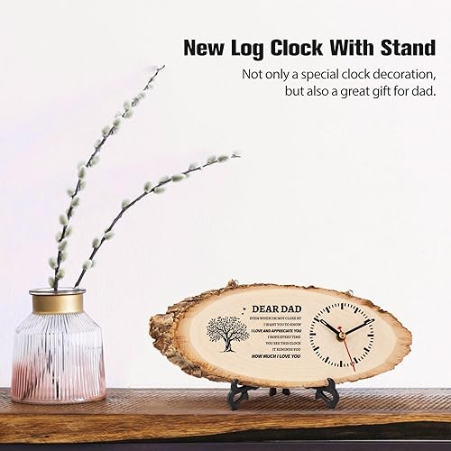 Miniatura 6 de BeauGift Regalos para papá, reloj de madera de Navidad, regalos para papá de hija, hijo, niños, idea de regalo de cumpleaños para papá padre que no