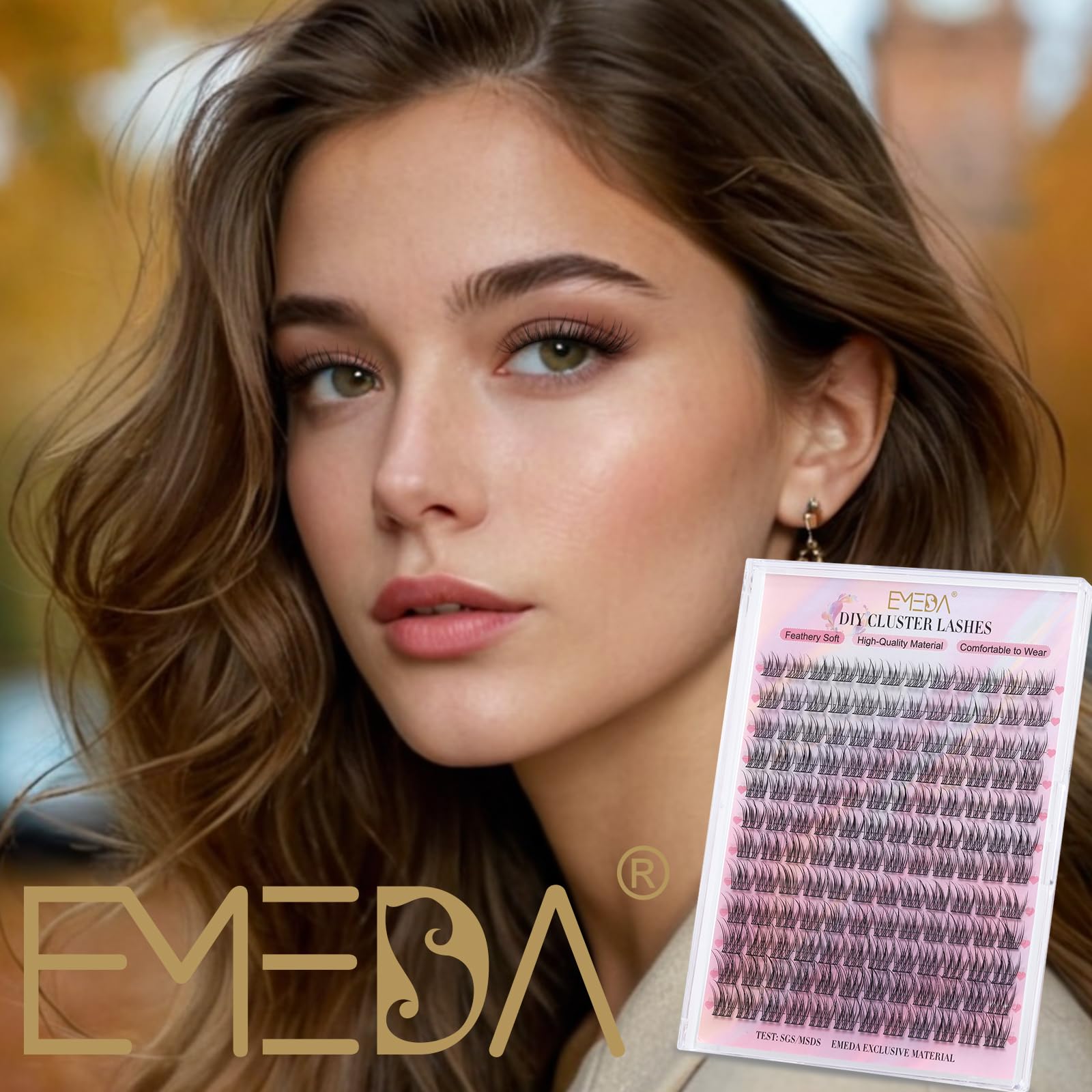 EMEDA ciglia finte ciuffetti, Ciglia a grappolo morbide e naturali 10mm 11mm 12mm 13mm mix DIY extension ciglia individuali fai da te ciuffetti ciglia naturali e Morbide (EME134 mix)