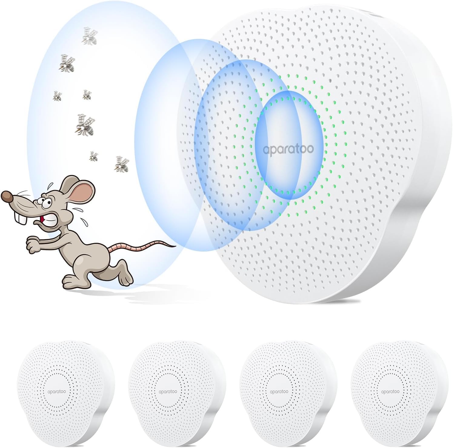Ultrasonic Pest Repeller 4 Pack, Electronic Pest Repeller Control Plug in for Insects, Mosquito, Mice, Ant, Spider, Rats, Rodent, Pest Repellent with Night Light Indoor Safe Quiet for Human Pets