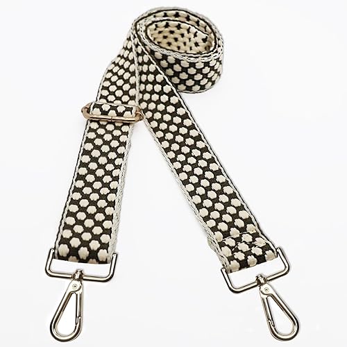 Miniatura 78 de Kolti Correa de repuesto para bolso, bolso cruzado a rayas anchas ajustables Hebilla de oro-04