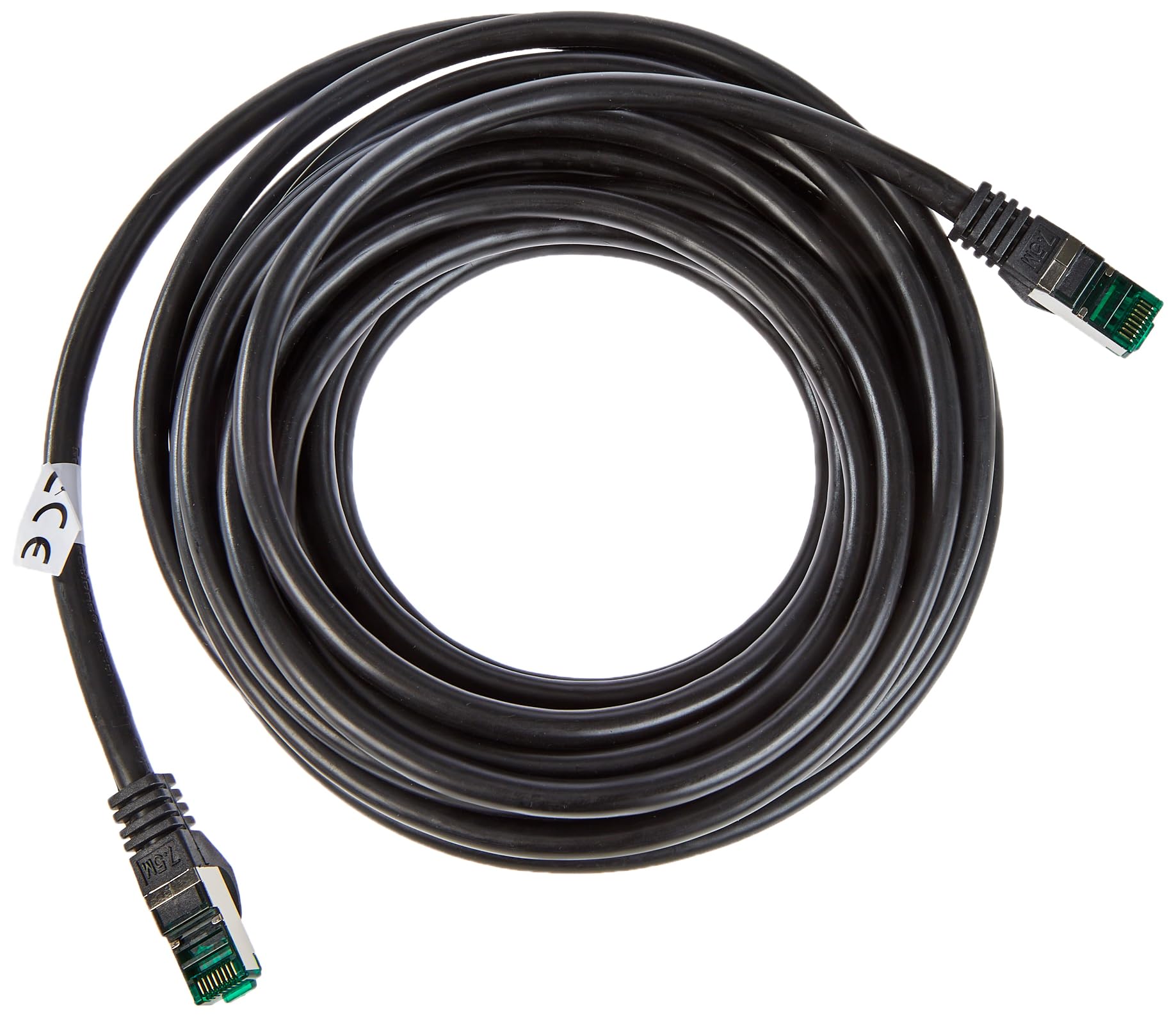 Good Connections Premium Cat. 6A Outdoor Patchkabel - 7,5 m - IP66-10-GIGABIT, KUPFERLEITER/CU - S/FTP - 500MHz - für den Außenbereich, UV- und Wasser resistent, PE-Mantel - SCHWARZ