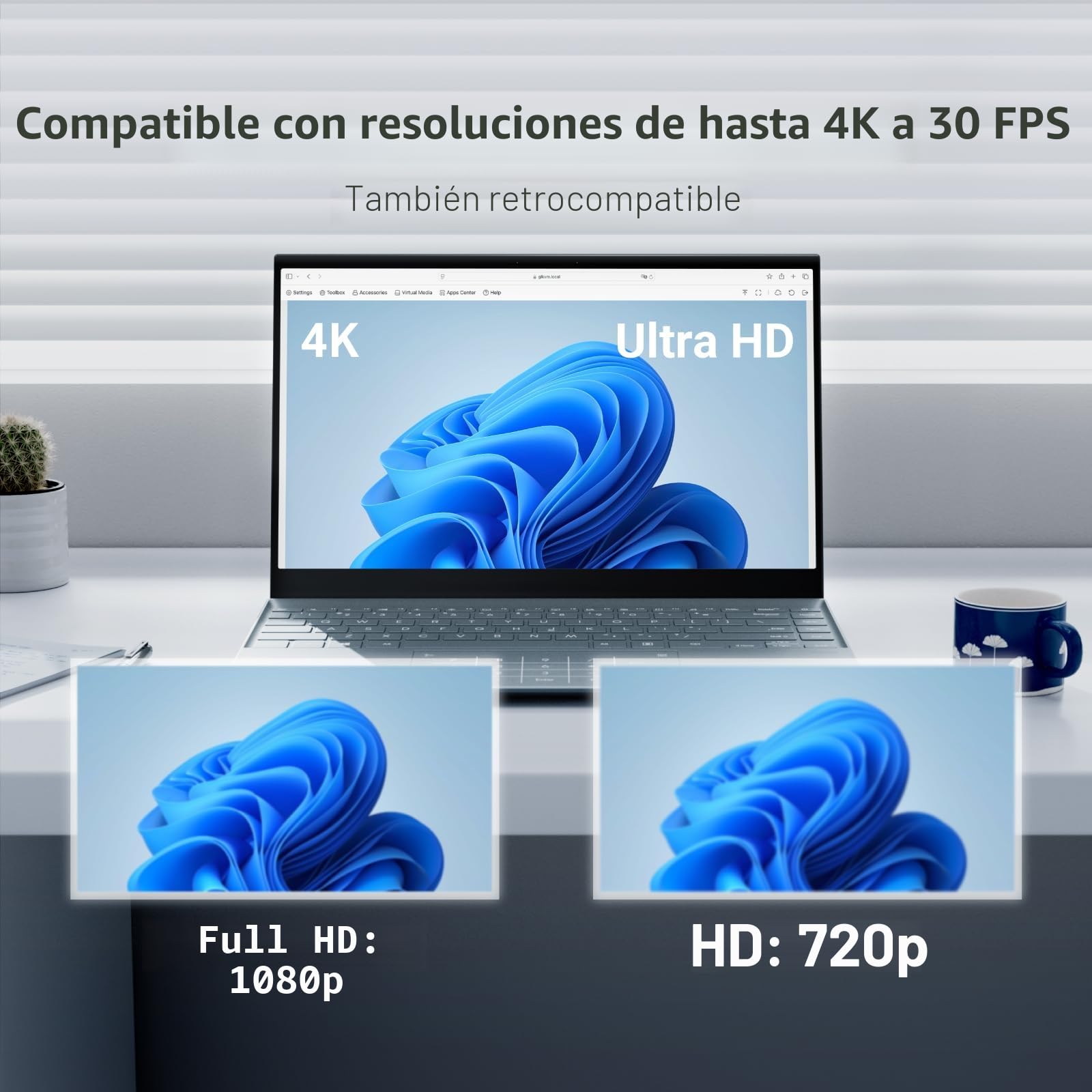 GL.iNet Comet (GL-RM1),Control KVM Remoto de Internet,4K@30Fps,Soporte Tailscale,Control Remoto de Teclado, Video y Ratón para Teletrabajo, Centros de Datos, Gestión de TI y Aplicaciones Industriales