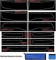 Vista 5 de NDRUSH Película tintada de vinilo para guardabarros traseros ahumados, superposición precortada, cubierta de luz trasera compatible con Jeep Grand