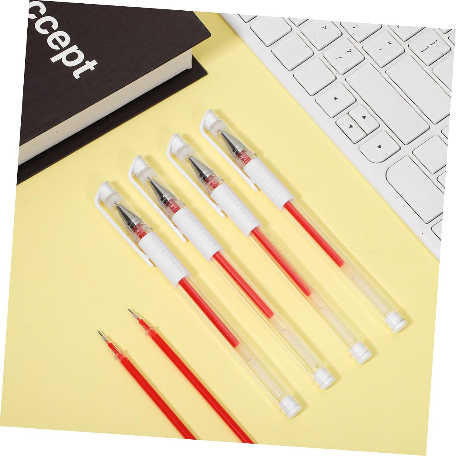 Didiseaon 4 Pcs Tattooing Pen Tool with Refills for Skin Marking