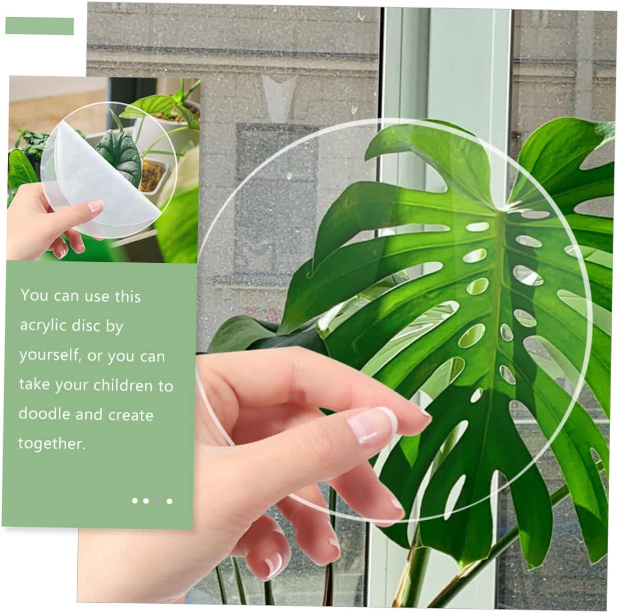 HOMSFOU 20pcs Acrylic Discs Round Blanks for Crafts Painting and Decorations Thickness No