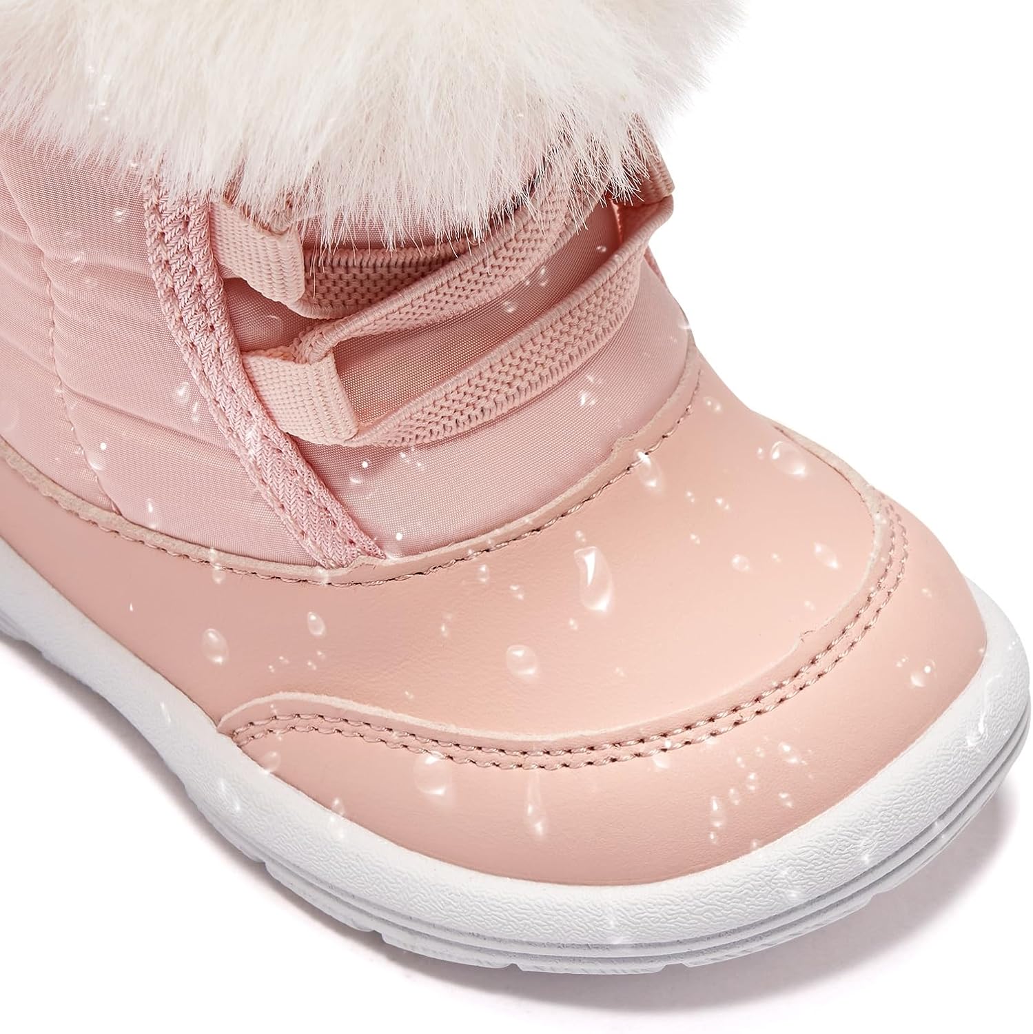 BMCiTYBM Toddler Snow Boots Baby Boys Girls Winter Warm Boots Infant High Top Shoes Faux Fur Bootie for Cold Weather Outdoor