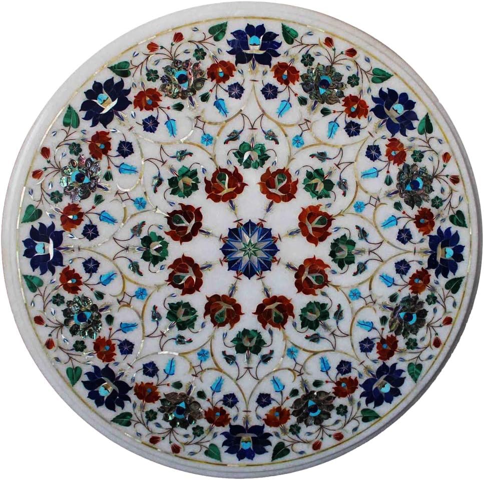 crafts look Marble Table Top Handmade Inlay Pietra dura Handmade Art