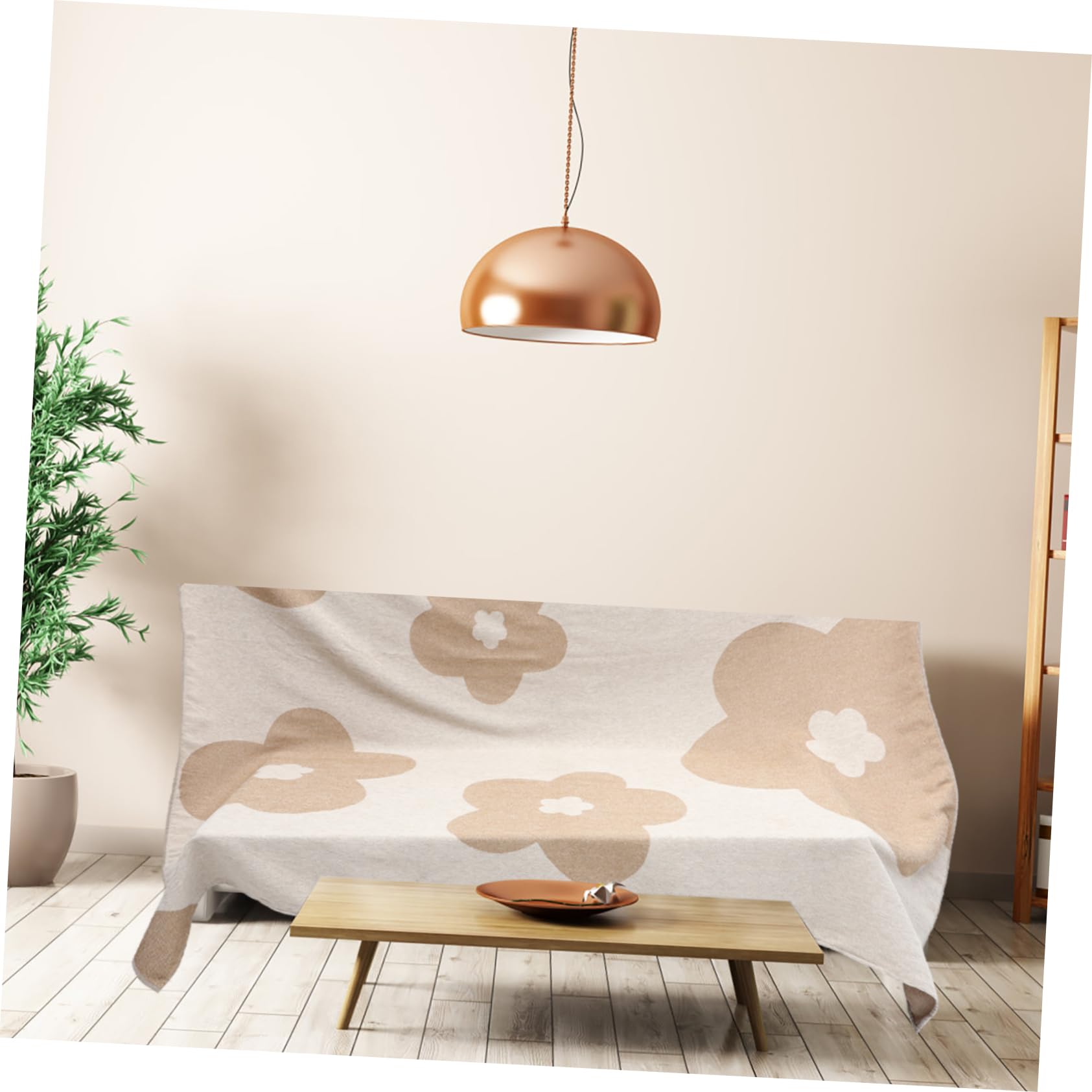 Couverture de Canapé Beige en Chenille, Plaid D'intérieur Anti-griffes