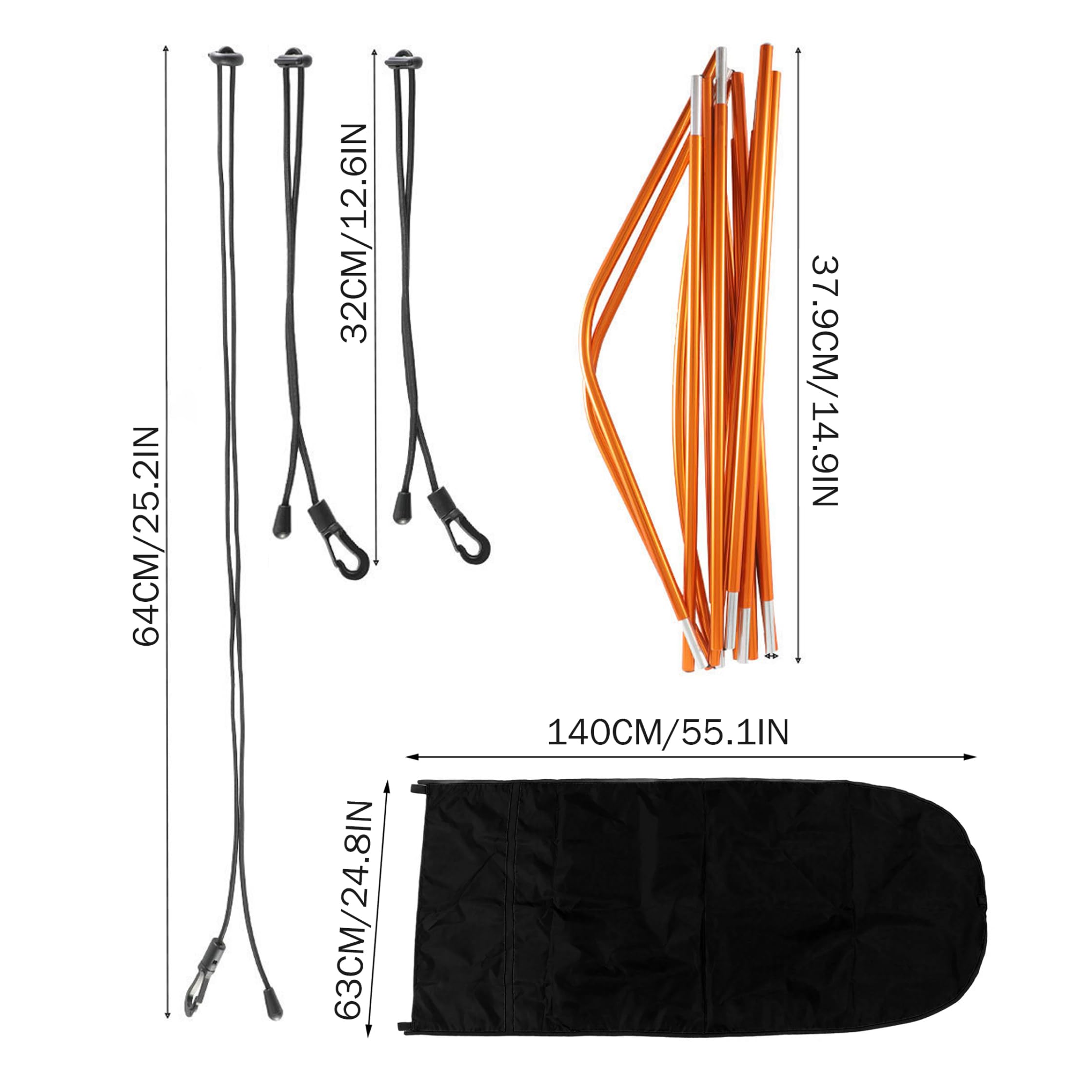 Tettuccio per Kayak, Parasole per Kayak, in Tessuto Oxford Impermeabile e Resistente agli Strappi, Protezione Solare e Pioggia Facile da installare per Canoa, gommoni, Nero