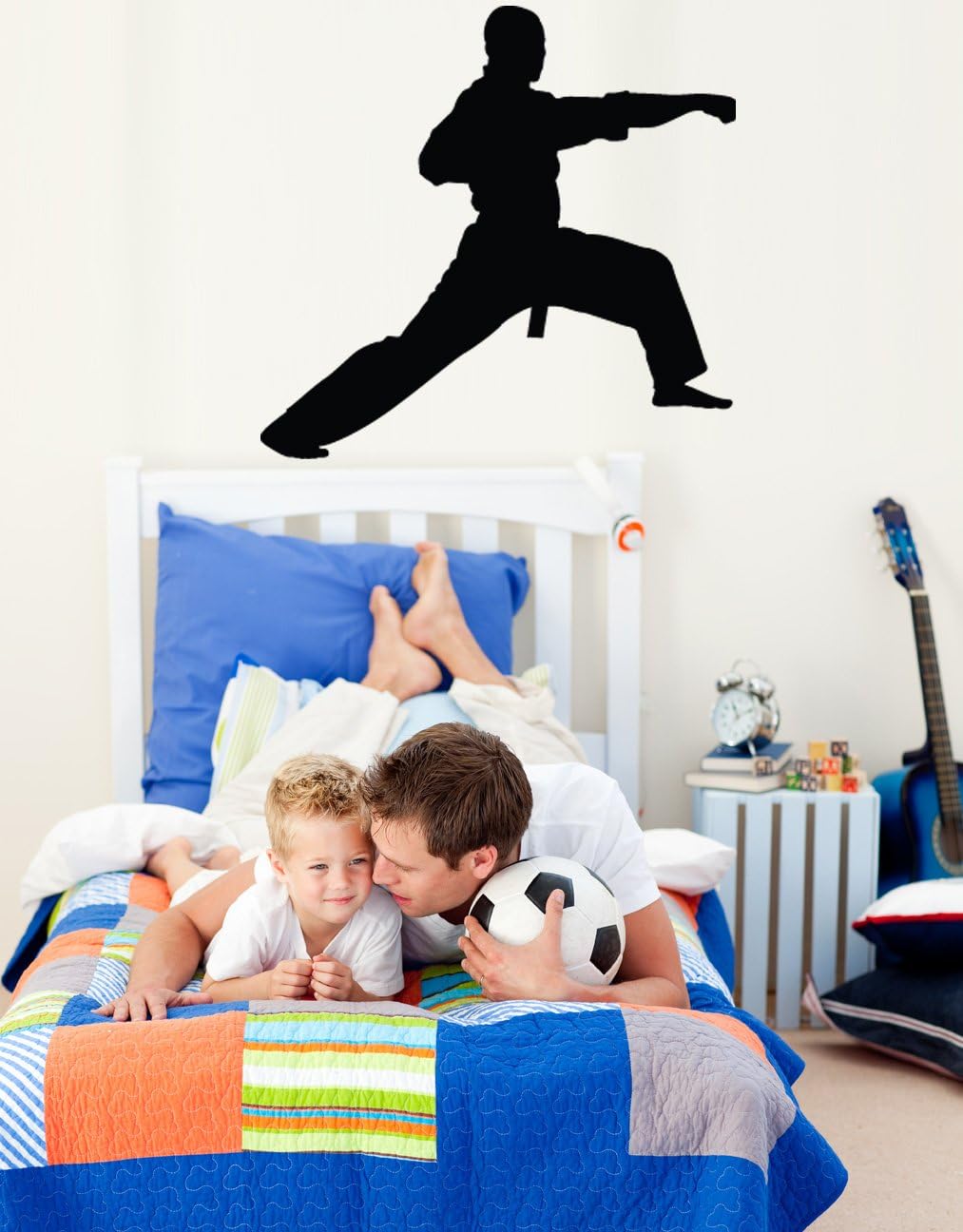 Martial Arts Lunge Silhouette Wall Decal Cutout