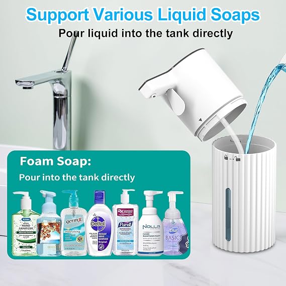 HOMELYLIFE Automatic Soap Dispenser, Electric Hand-Pump