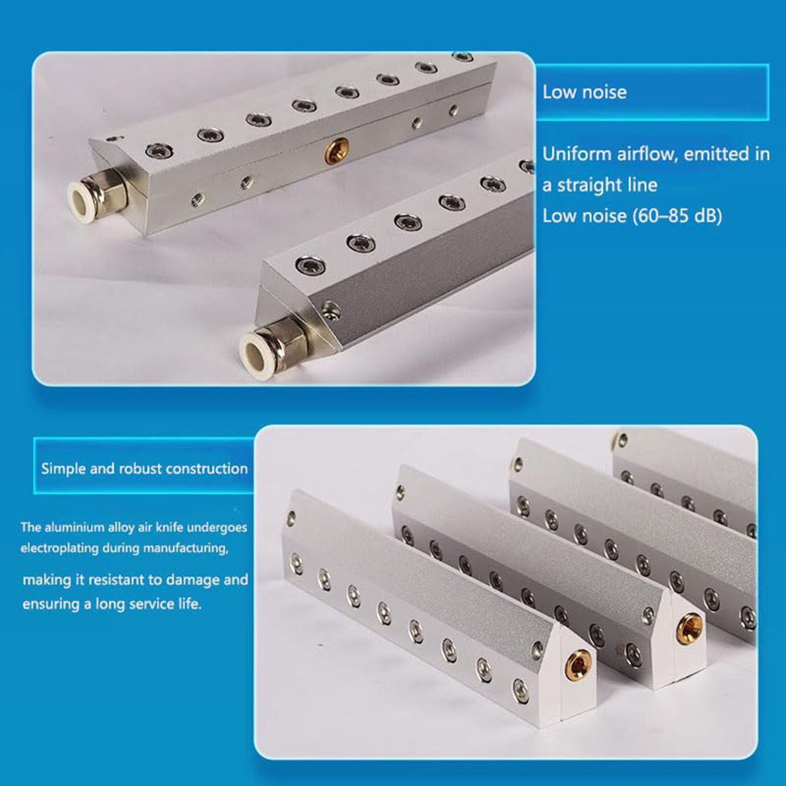Soffiatore a lama d'aria, lama d'aria per soffiare polvere con filettatura da 1/4", accessori per linea di produzione industriale, uso con compressore d'aria