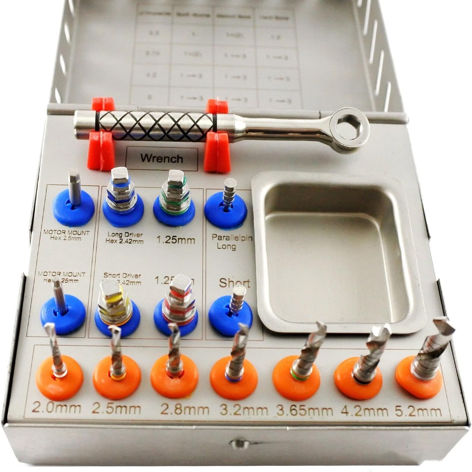 - Surgical Drills Kit Dental Implant Basic Tools Ratchet Hex Drivers Parallel PinsF