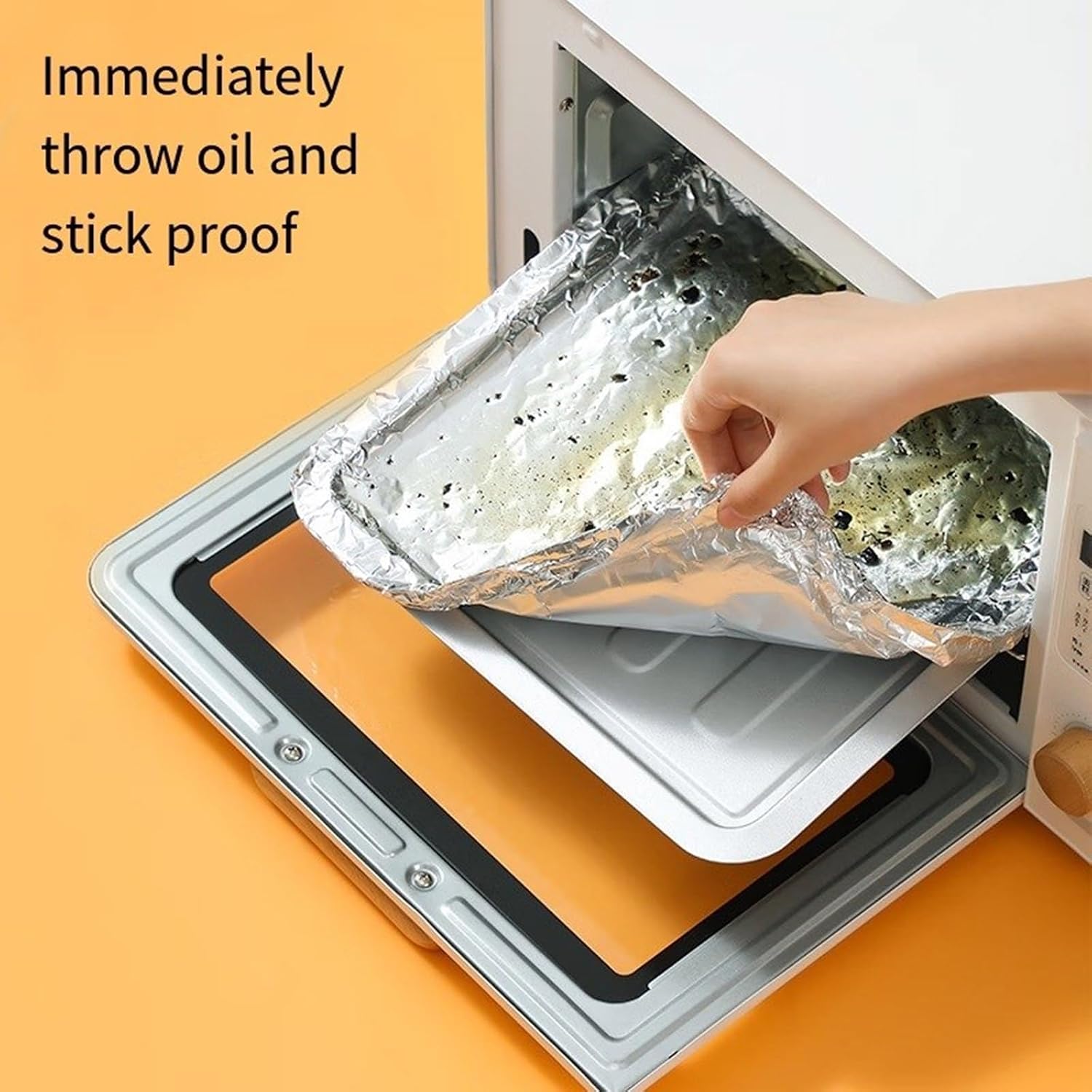Aluminum Foil,Non Stick Baking Paper Foil,Tin Foil Oil Proof Oven Pastry Baking Foil,Heat Resistant BBQ Grill Sheet Aluminum Foil for Cooking, Roasting, Baking, BBQ & Parties (20mX30cm)