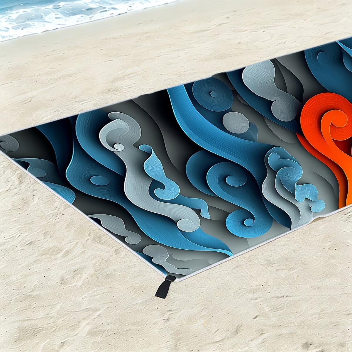 Telo Mare Microfibra, Telo Mare Grande 100x200cm 2 Pezzi, Asciugamano Palestra Donna Asciugatura Rapida, Antisabbia Asciugamano Microfibra, Leggero Asciugamani Palestra per Regalo (Astratto) -4290