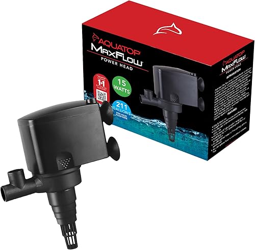 Aquatop MaxFlow 211 GPH - Cabezal sumergible para acuario - Bomba de agua de alto rendimiento - Silencioso y eficiente - Ideal para acuarios de agua