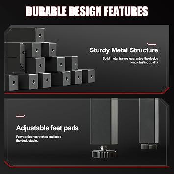 GTPLAYER 55 Inch Gaming Desk with LED Lights, Large Computer Desk with Mouse Pad for Home Office, T-Shaped Carbon Fibre Surface PC Game Workstations with Headphone Hook