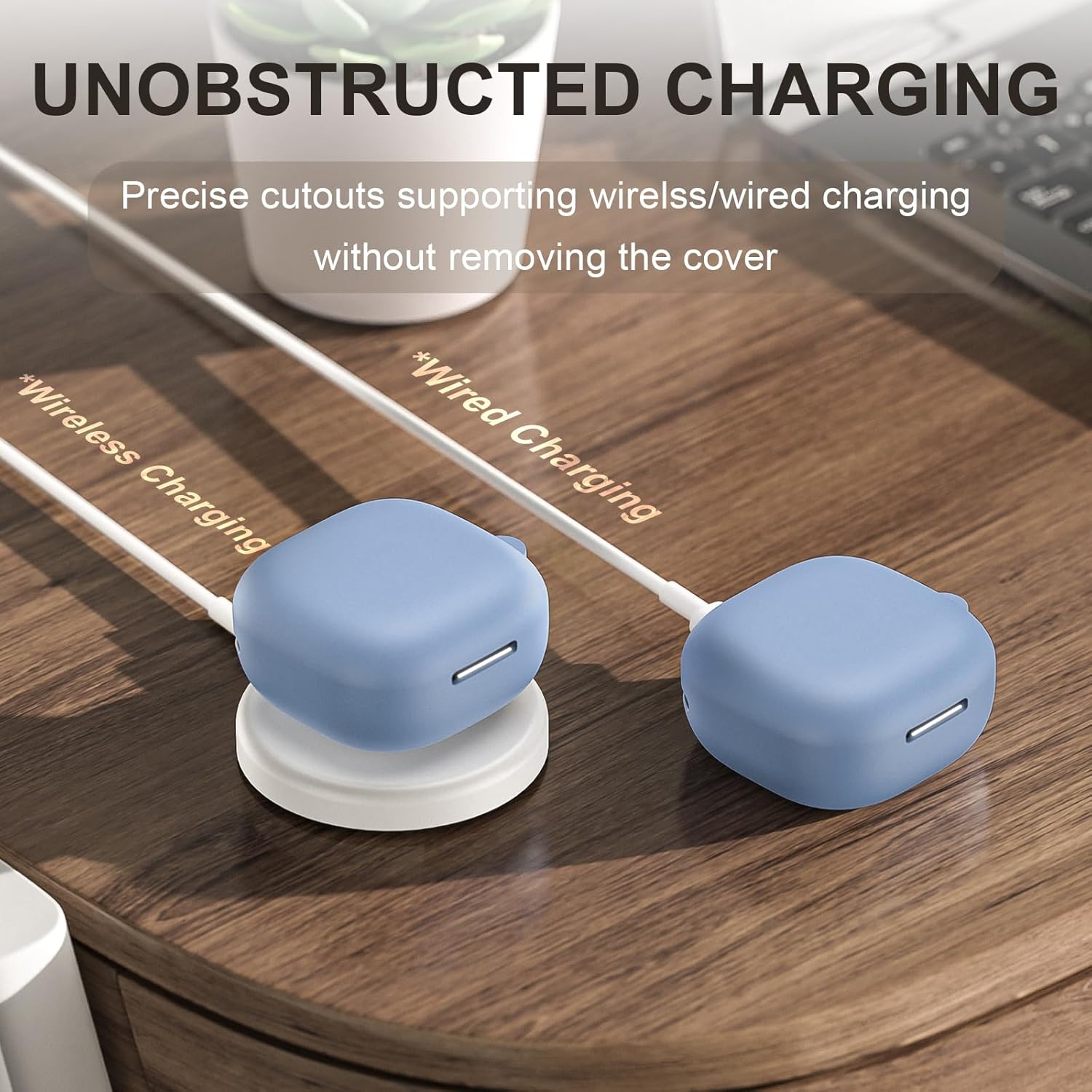 for Anker Soundcore P31i Case Cover, Soft Silicone Shockproof Protective Skin Case for Soundcore P31i Earbuds 2025 with Cleaner Kit, Keychain and Lanyard Accessories (Light Blue) - Image 4