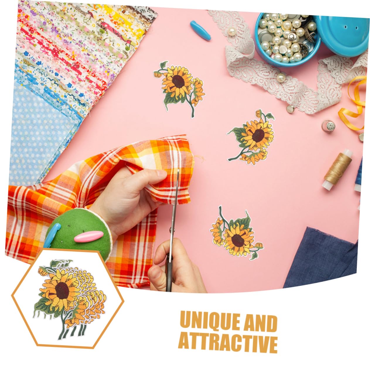 STOBOK 30piezas Parche De Hierro De Flores De Sunflower Para Ropa Mochilas y Pantalones