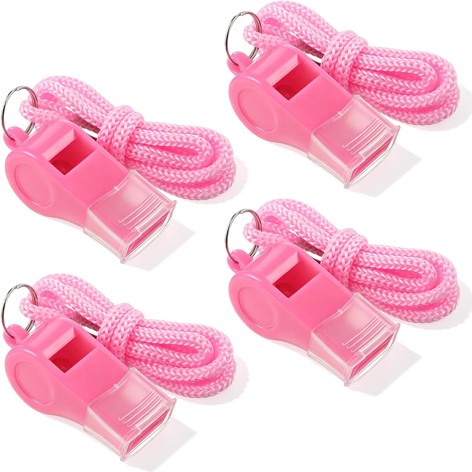 4 Pitos Rosas con Cordón para Entrenamiento Deportivo miniatura 1