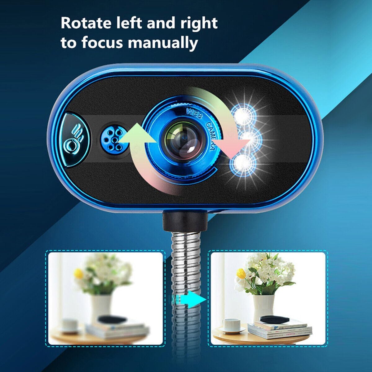 SANOXY Flexible 5.0 Megapixel USB PC Camera Webcam with Microphone