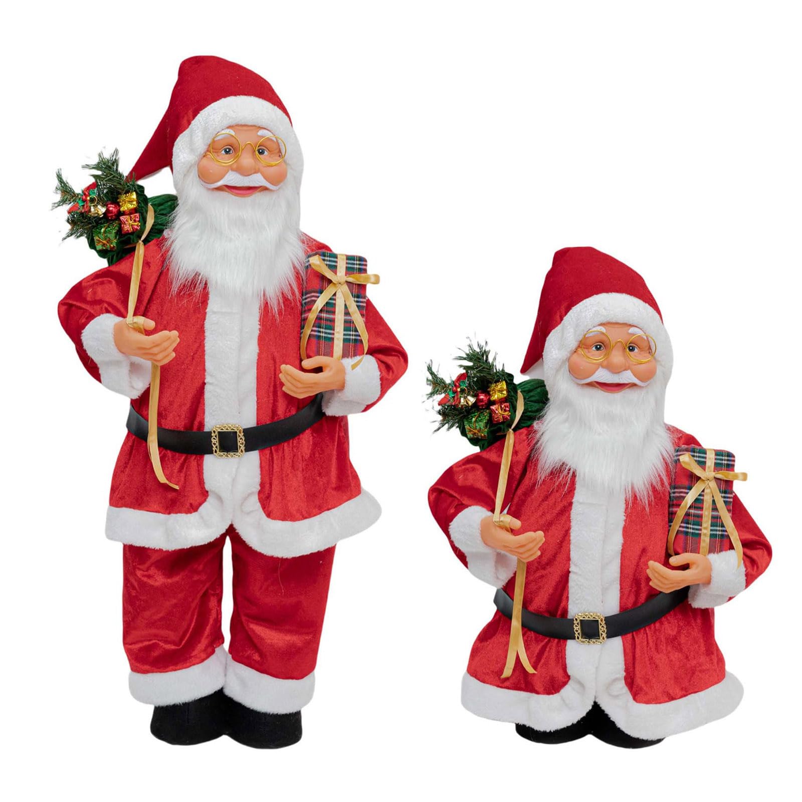 Buxuaaaa Stretchable Santa Ornament for Indoor Christmas Celebrations, Kids Interactive Activities & Compact Storage Santa Standing Decoration