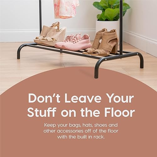 Miniatura 6 de IRIS USA - Perchero de metal con estilo boutique y moderno, negro