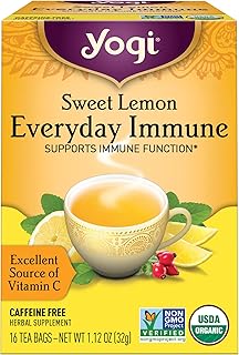 Yogi Tea Organic Sweet Lemon Immune Everyday Tea, 16 CT