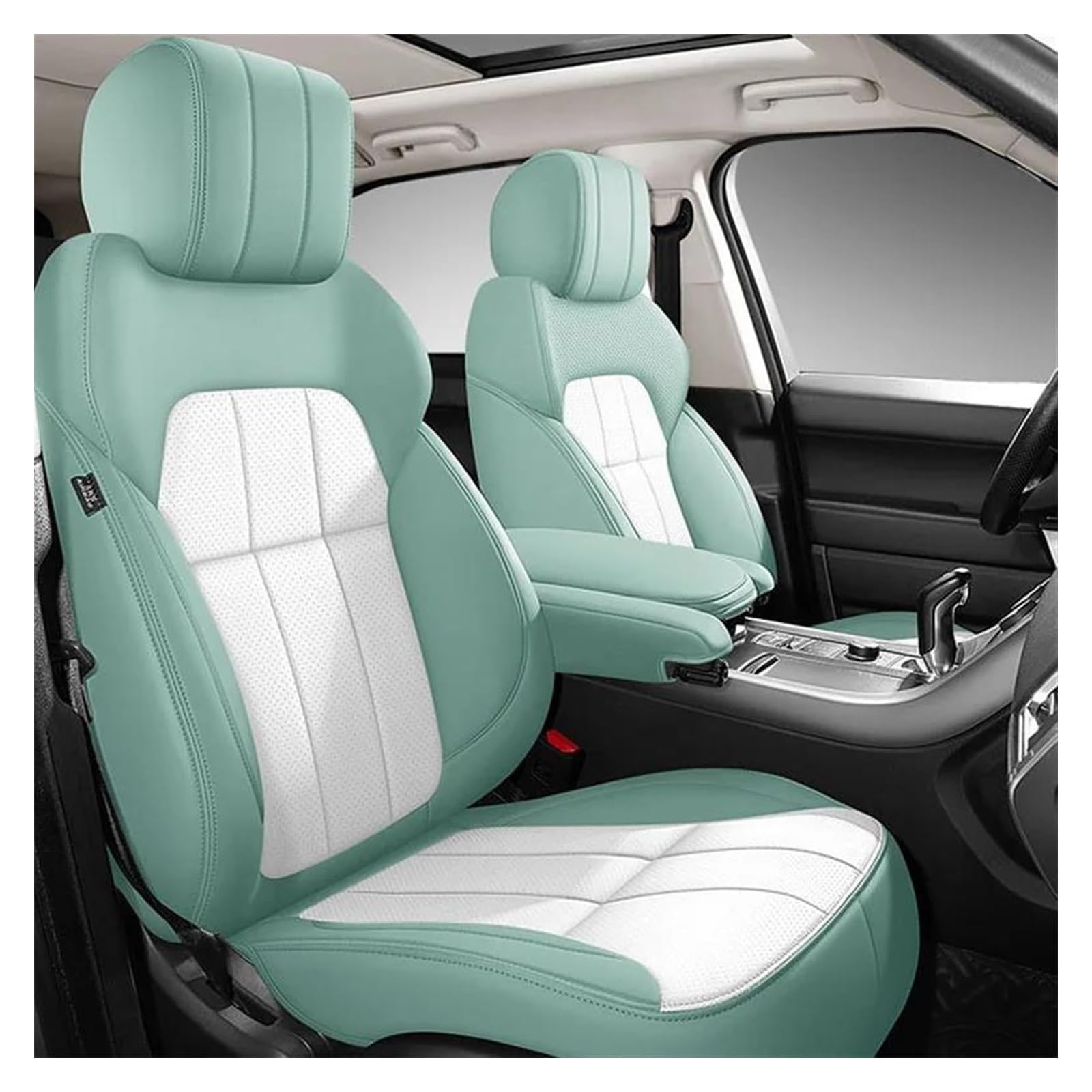 Für Kompass Für Wrangler Für Patriot Für Grand Cherokee Auto Sitzkissen Sitzbezüge Nach 5 Sitze Autositzbezüge(LIGHT GREEN W)
