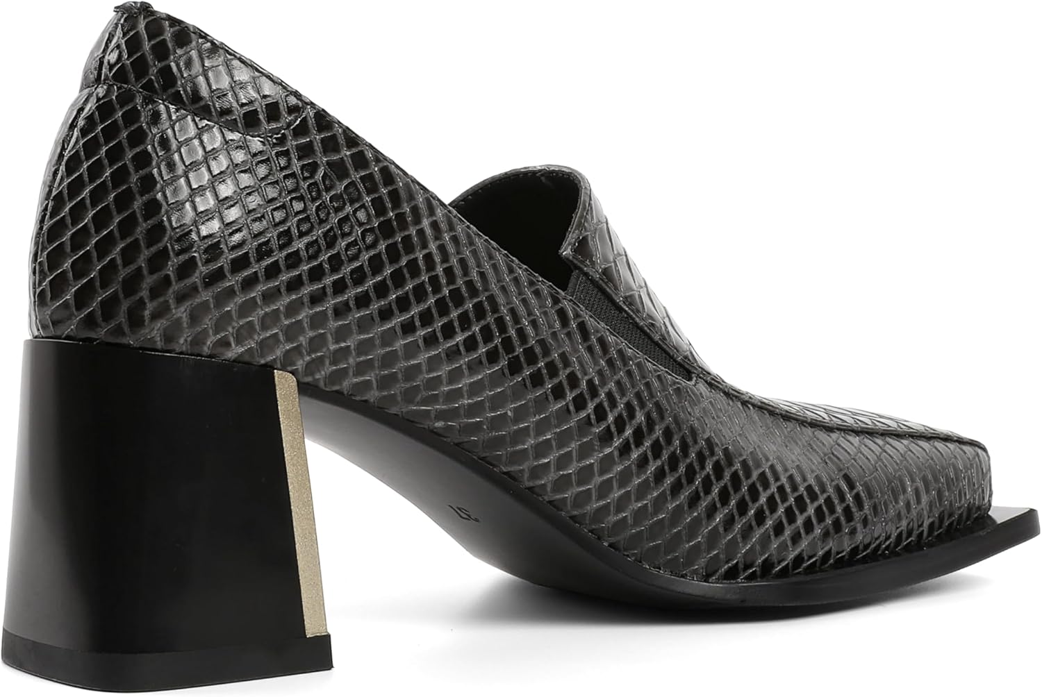 Zamikoo Loafers for Women Square Toe Chunky Block Heels Slip On Dressy High Heeled Loafers Pumps Comfortable 2.5 Inches
