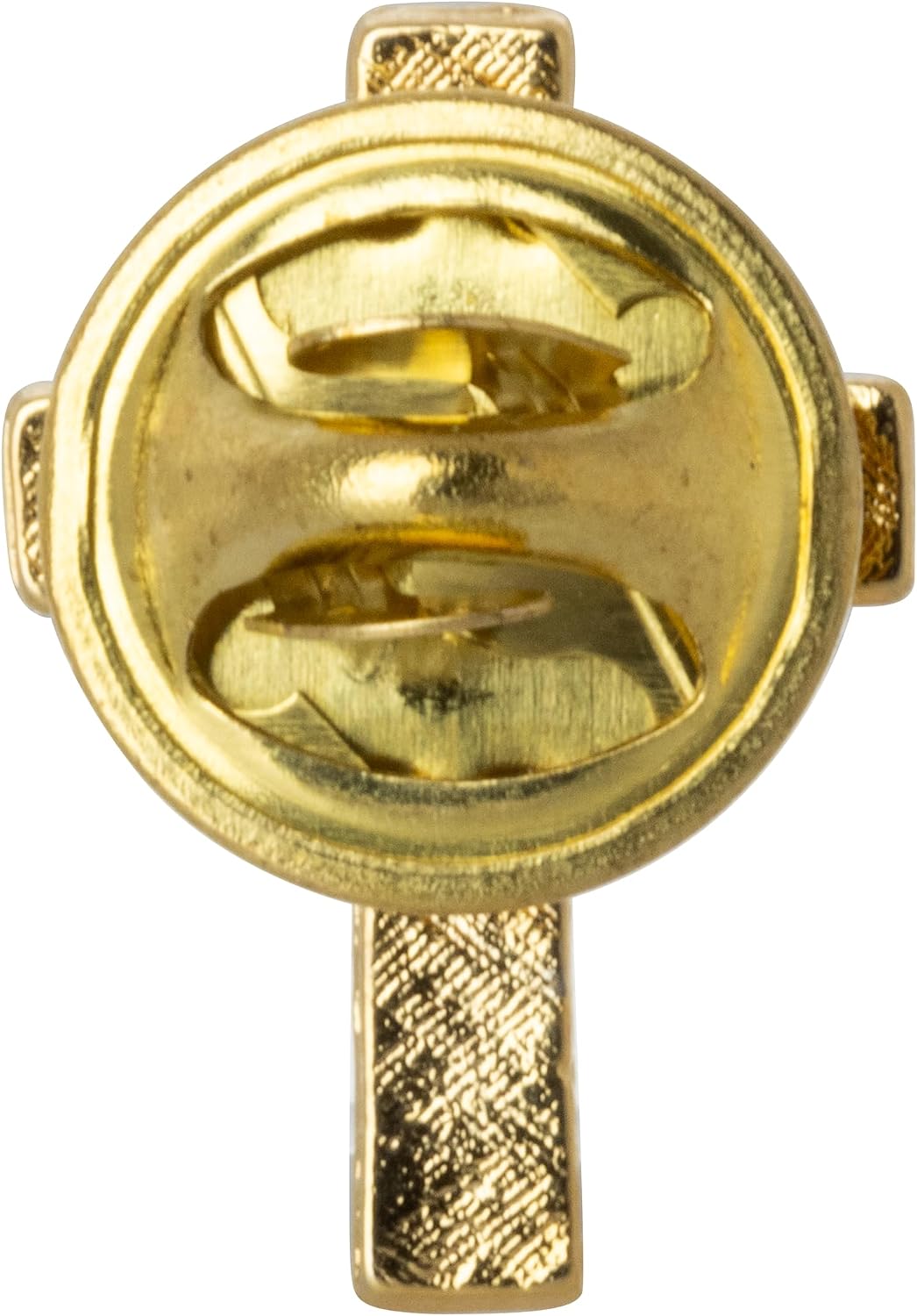 Cross Lapel Pin on a Card Gold Plated with Squeeze Pin Back image 2