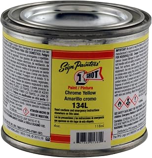 1 Shot Letter Enamel 134L Chrome Yellow 4oz