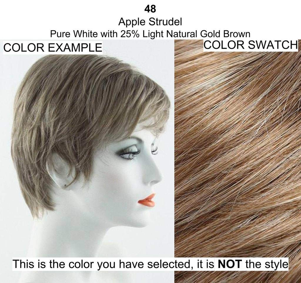 Fun Bun Hair Wrap Color 48 Apple Strudel - Easihair Hairpieces Elastic Band 4" Length UpDo Ponytail Accent Synthetic Fiber Curly Wavy Locks 676a Bundle MaxWigs Hairloss Booklet