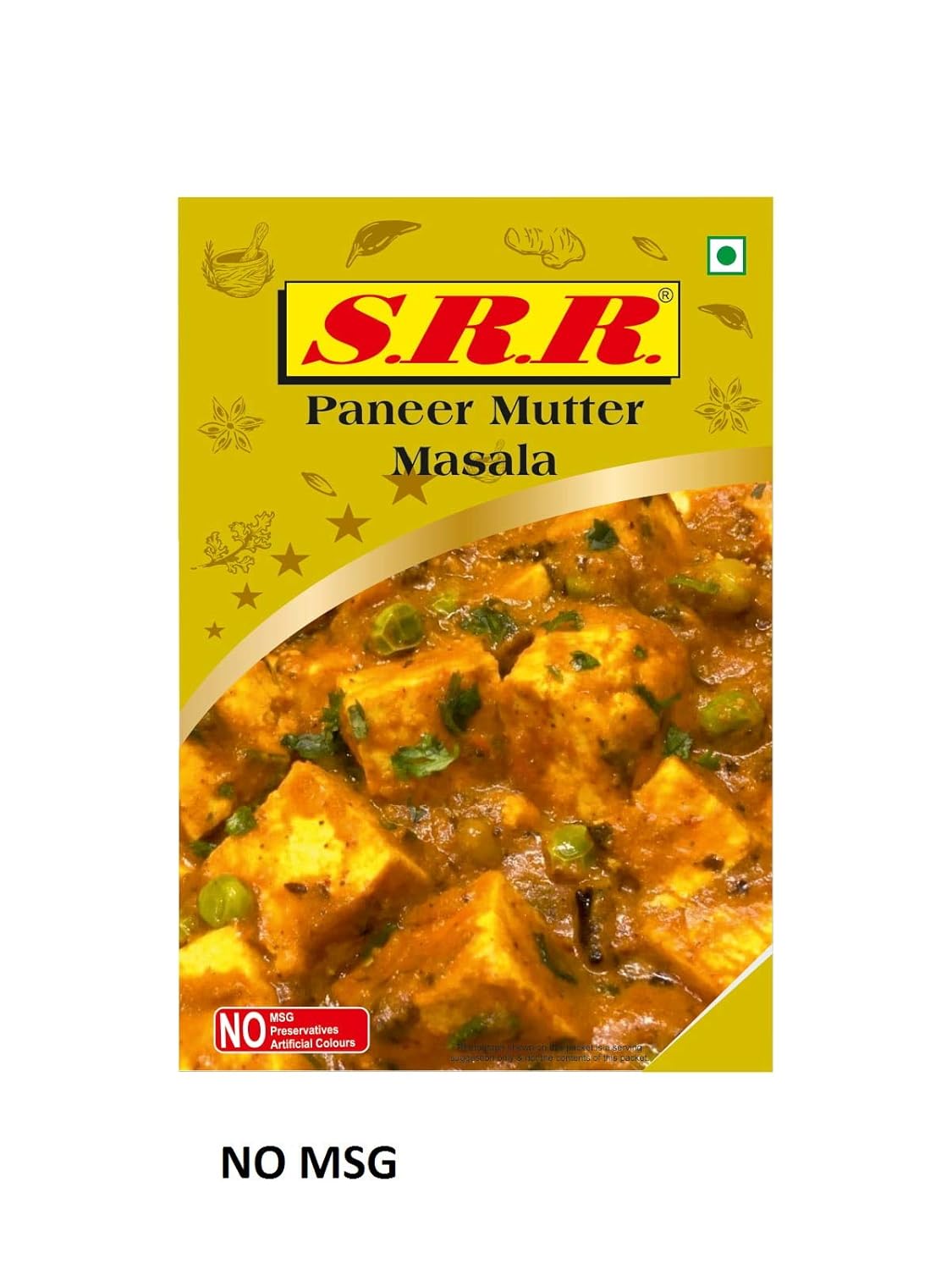 SRR MASALA Pack of Matar Paneer Masala Veg Pulav/biryani and Veg Korma Masala 50 Grams Each