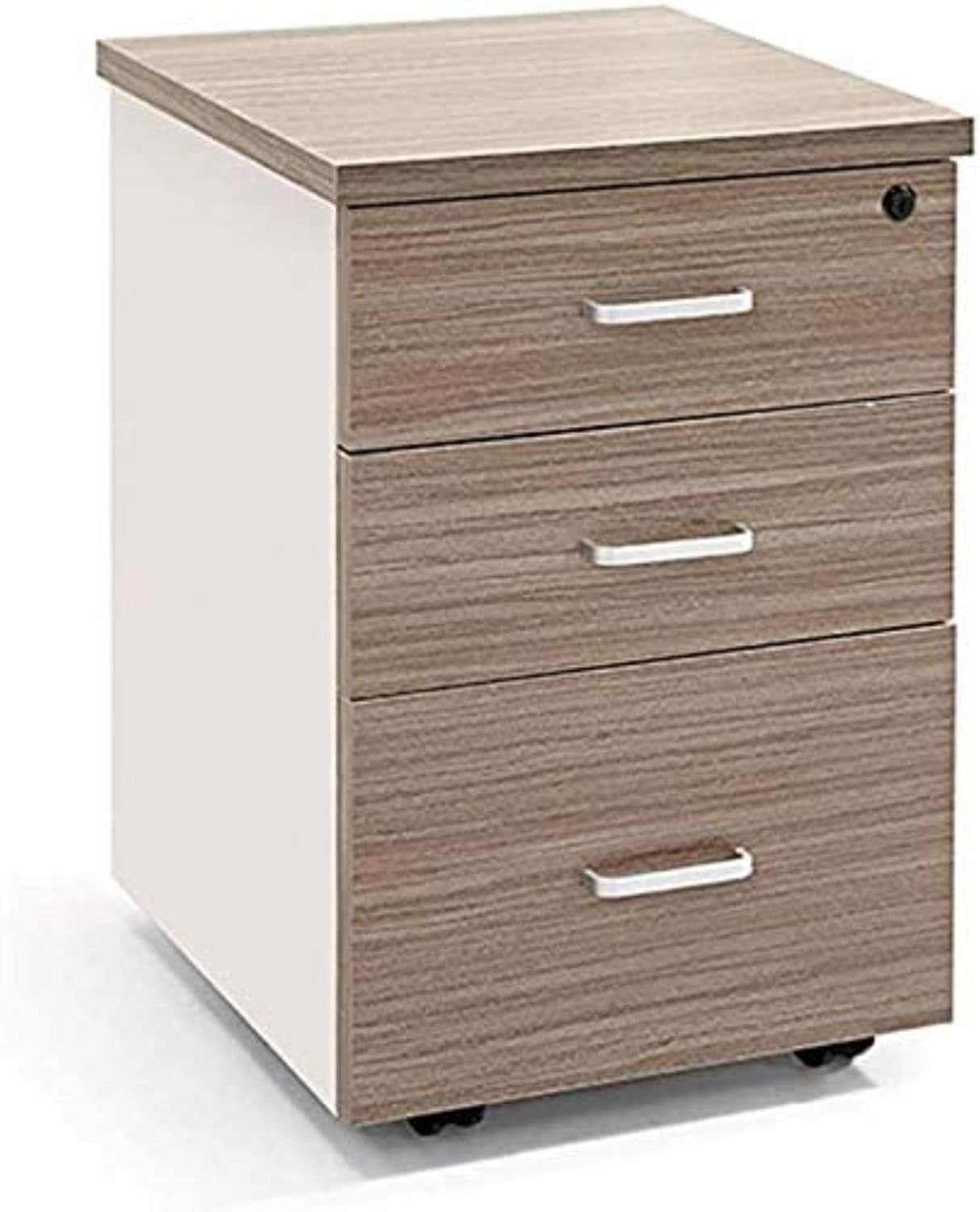 Office Cabinet File Cabinet - Floor Type Mobile Wooden Storage Cabinet - Modern Drawer Lock Valuables Storage Cabinet Home Office Open Storage Rack File Rack File Rack (Size: C) (E)