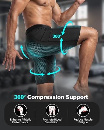 Mens Compression Shorts with Pocket, Spandex Running Underwear