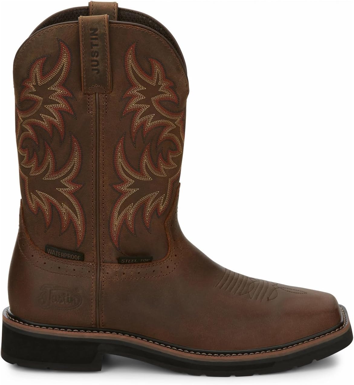 Justin Driller 11" Work Boot for Men - Durable Construction, Slip-Resistant Sole, Comfortable Fit - Image 3