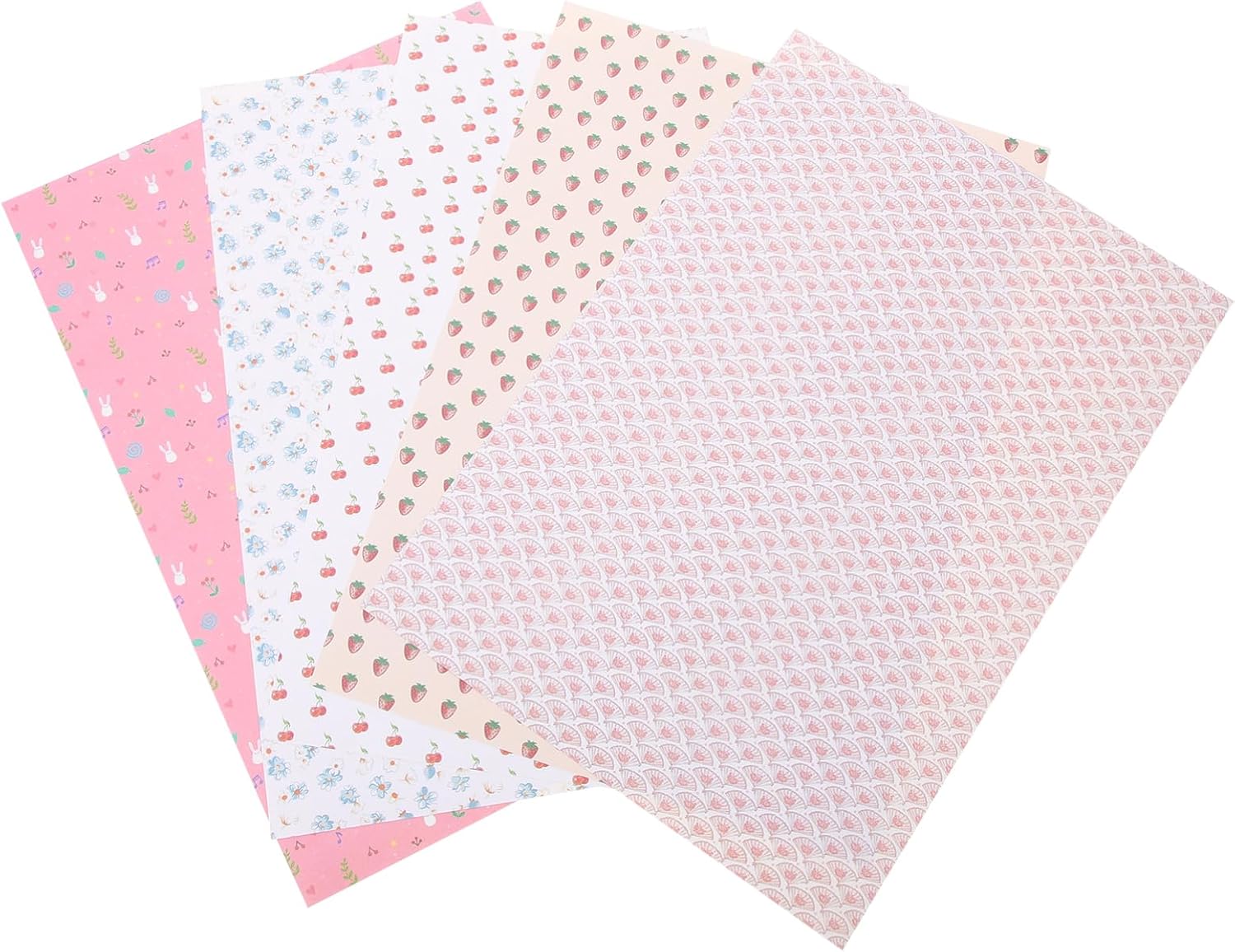 Kisangel 5 Sheets Dollhouse Wallpaper, Peel and Stick Wall Paper Miniature Floorboard Stickers for Mini Doll House DIY Decor
