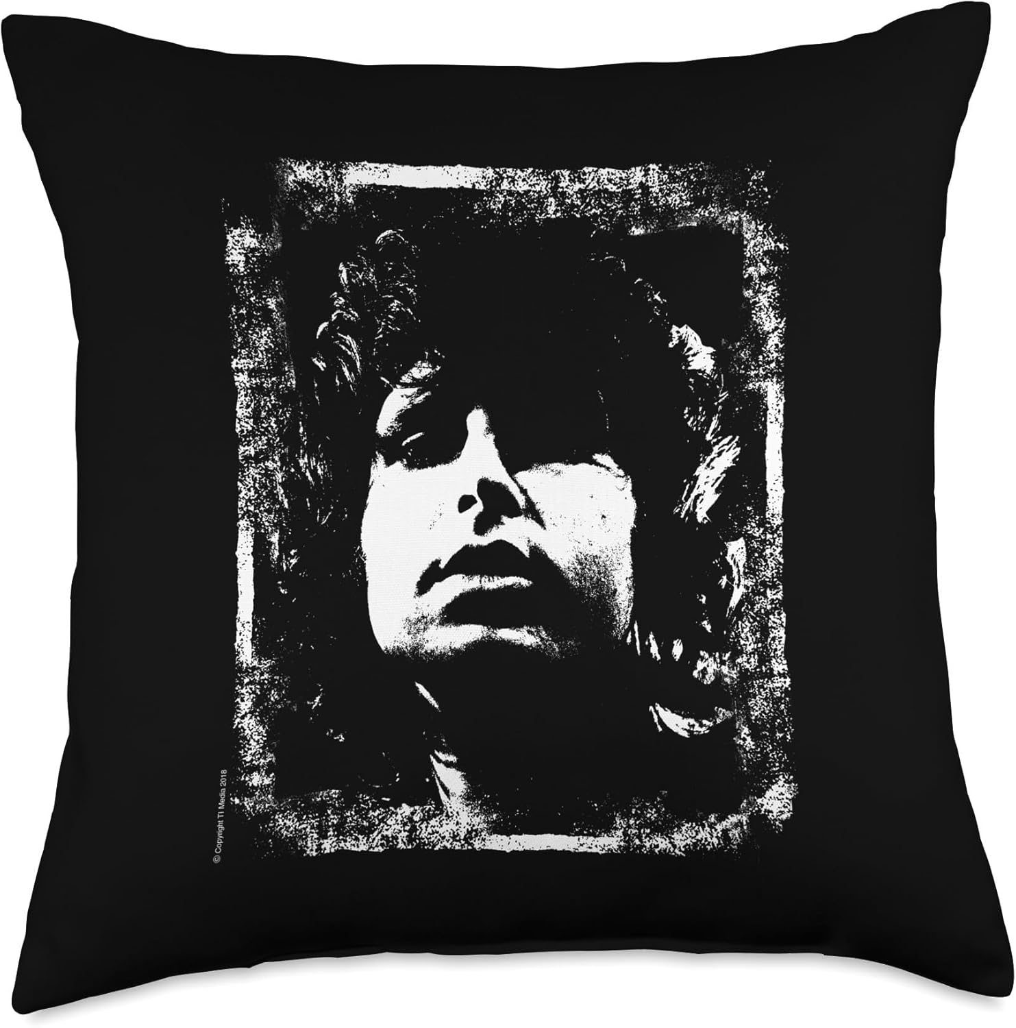 TV Times Jim Morrison Retro Throw Pillow