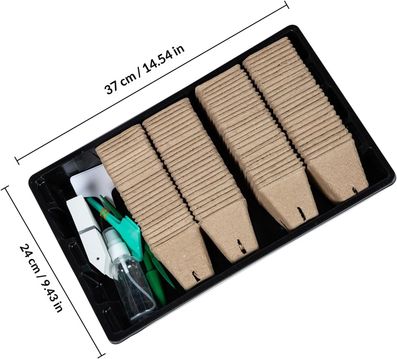 YARNOW Biodegradable Peat Planting Nursery Pots with Plant Labels Garden Seed Starting Planter Set for Indoor and Outdoor Germination