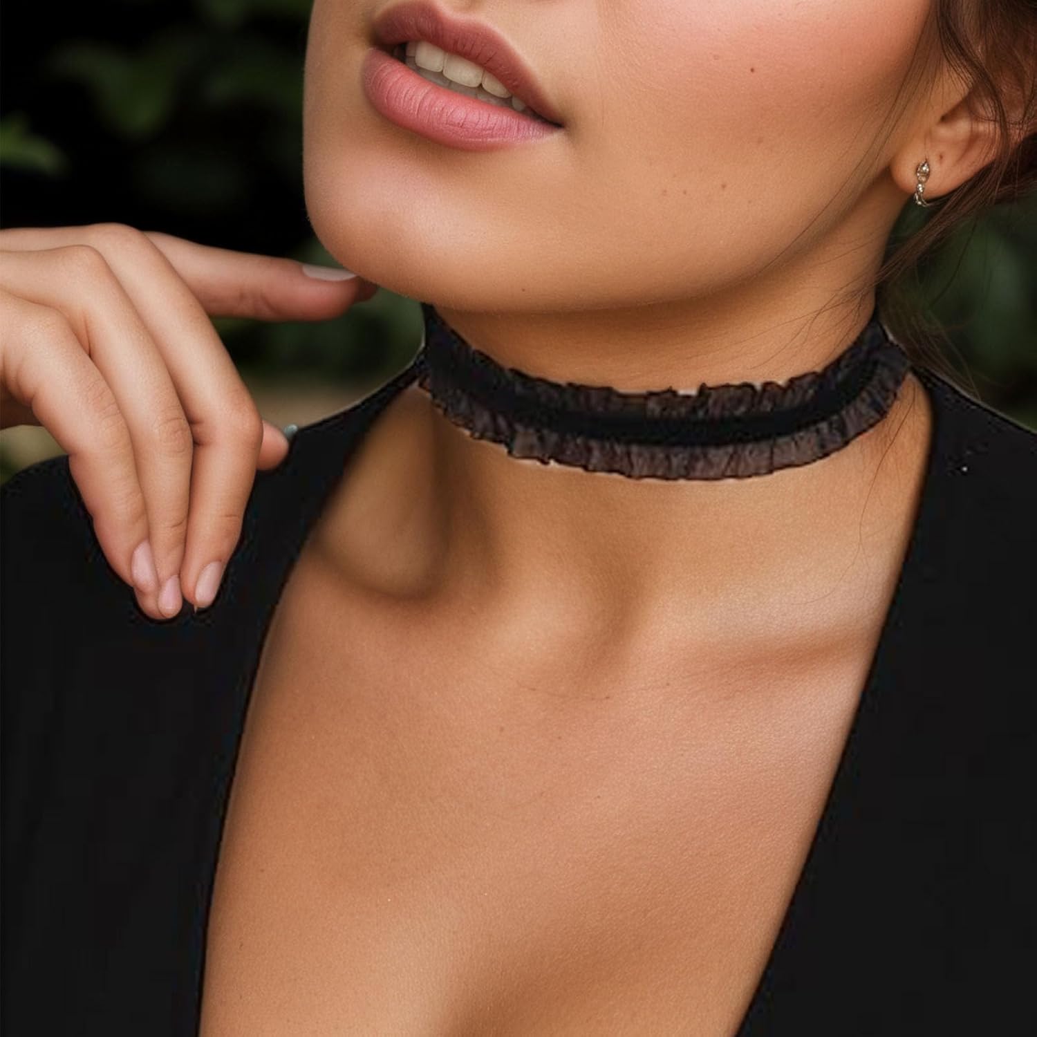 Women Gothic Victorian Lace Choker Necklace Black Vintage Style Women's Jewelry - Image 3