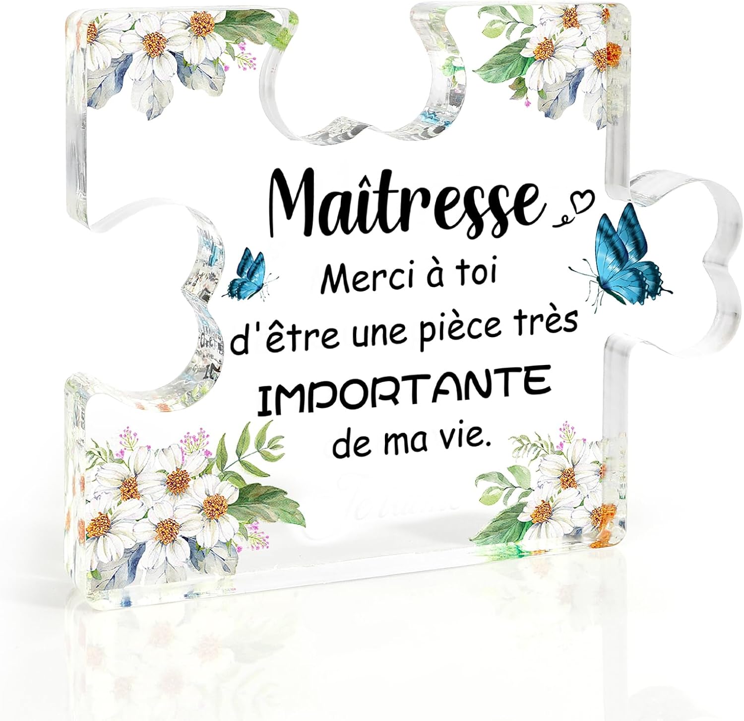 Candélabre En Bois 'Merci Maître/Meilleur' - Cadeau Pour Professeur, Fin D'année, Noël, Graduation