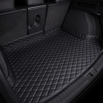 Car Trunk Mat for Honda Pilot 2008-2015, Non-Slip Anti-Scratch Cargo Liner Rear Storage Protector, Easy to Clean & Durable Car Interior Accessories,A Black