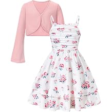 Girls Layered Ruched Dress for 7-16Y Adjustable Strap Outfit with Cardigan | Girls Dress; Teens Spaghetti Strap Ruched Midi Dresses for Hocoming, Church, Weddings, Photoshoots, Dances, Graduations