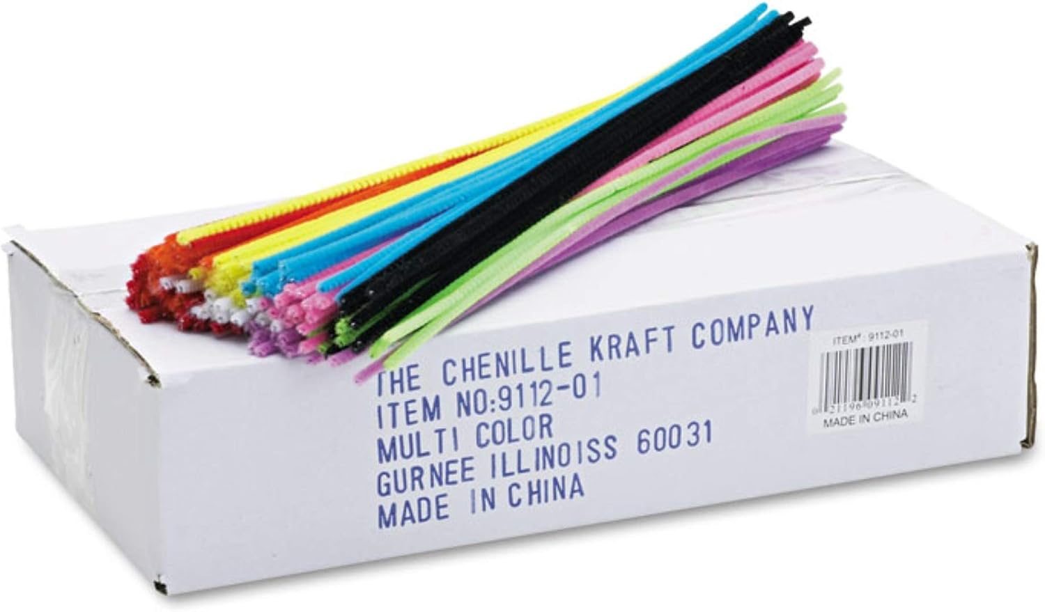 Regular Stems, 12 Inch x 4mm, Metal Wire, Polyester, Assorted, 1000/Box