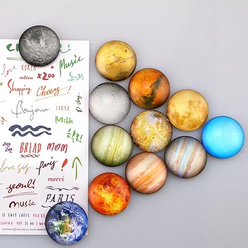 Miniatura 3 de Imanes planetarios para refrigerador paquete de 12 imanes para refrigerador 135 pulgadas de diámetro el mejor regalo de decoración para el hogar de