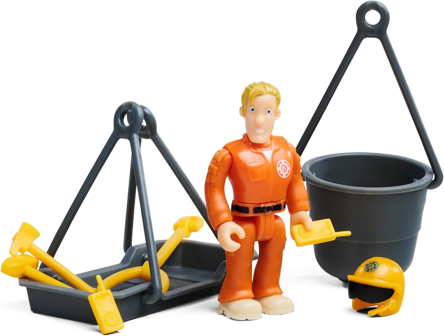 Simba Fireman Sam Helicopter Wallaby II Update, Automatic Rotor, Light, Sound, Winch, Tom Figure, Accessories, 34 cm, from 3 Years