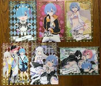 リゼロ　タイガース　アクリルカード　レム9枚 リゼロ エミリア レム グッズまとめ売り アクリルカード クリア
