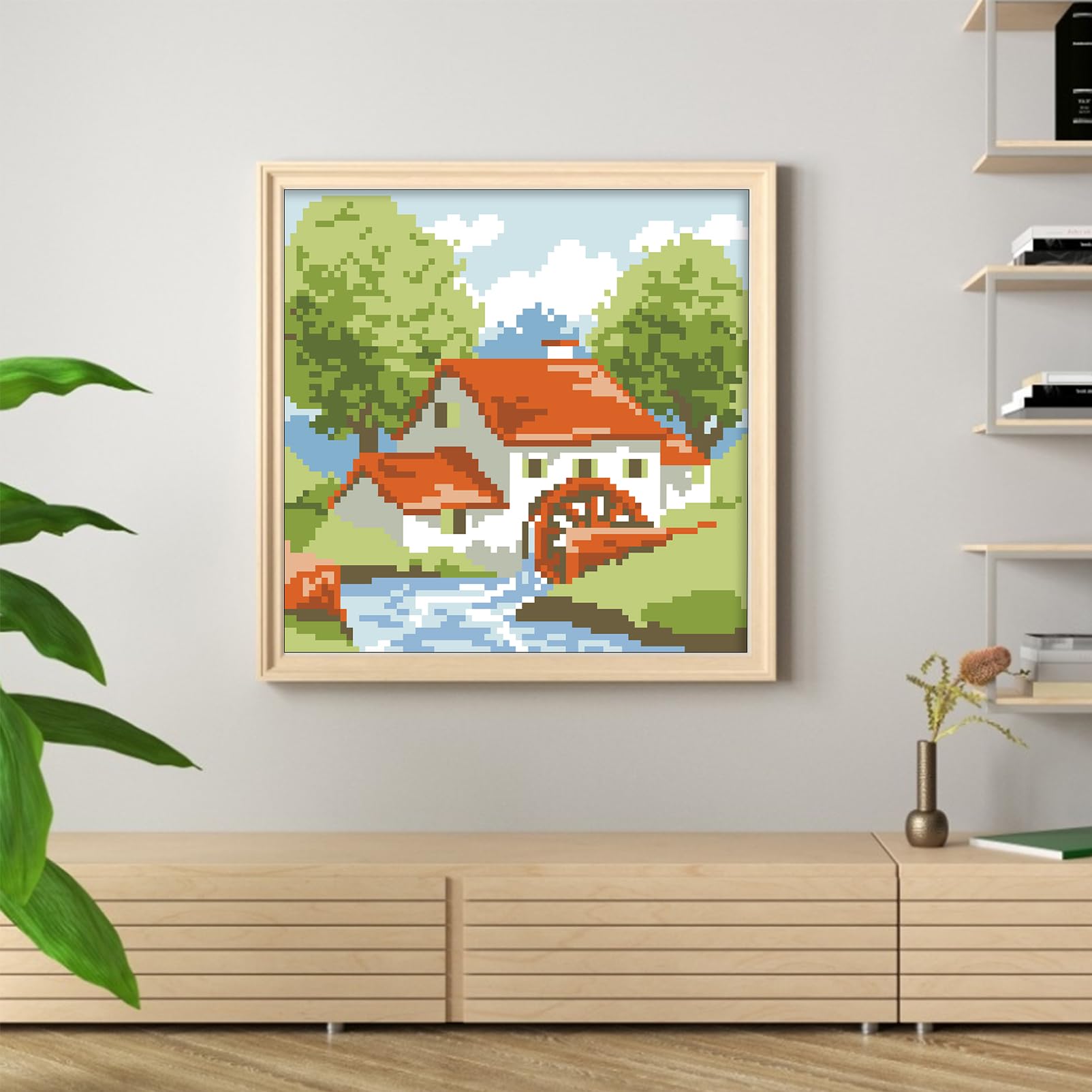 Kit di ricamo da ricamo con perline colorate per principianti arte e tempo libero creativo decorazione da parete casa
